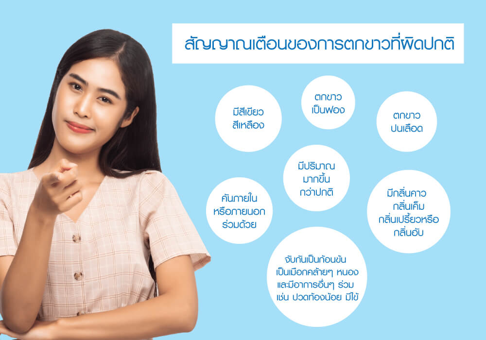 สัญญาณเตือนของการตกขาวที่ผิดปกติ