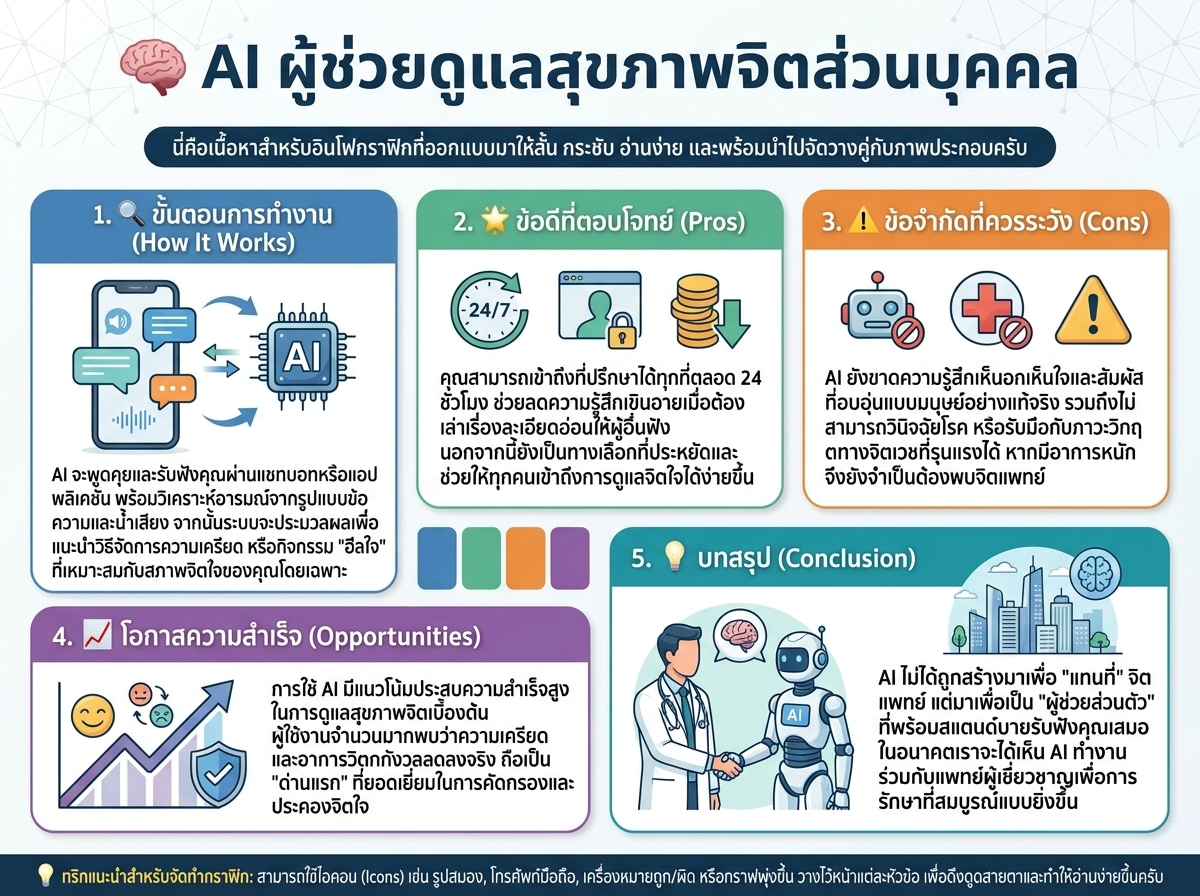 AI ช่วยดูแลสุขภาพจิตส่วนบุคคล