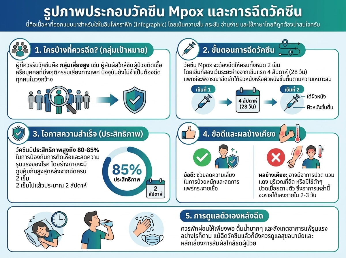 รูปภาพประกอบวัคซีน Mpox และการฉีดวัคซีน