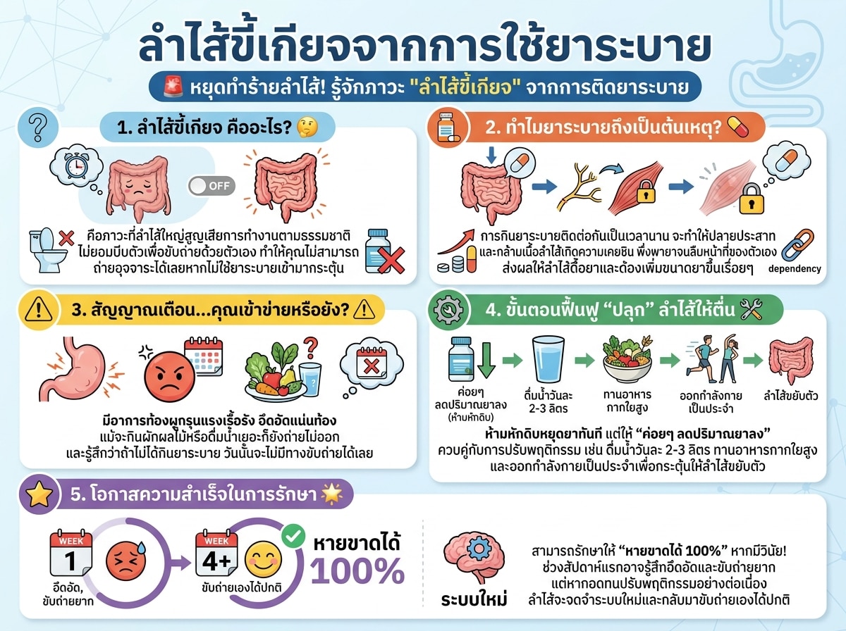 ลำไส้ขี้เกียจจากการใช้ยาระบาย