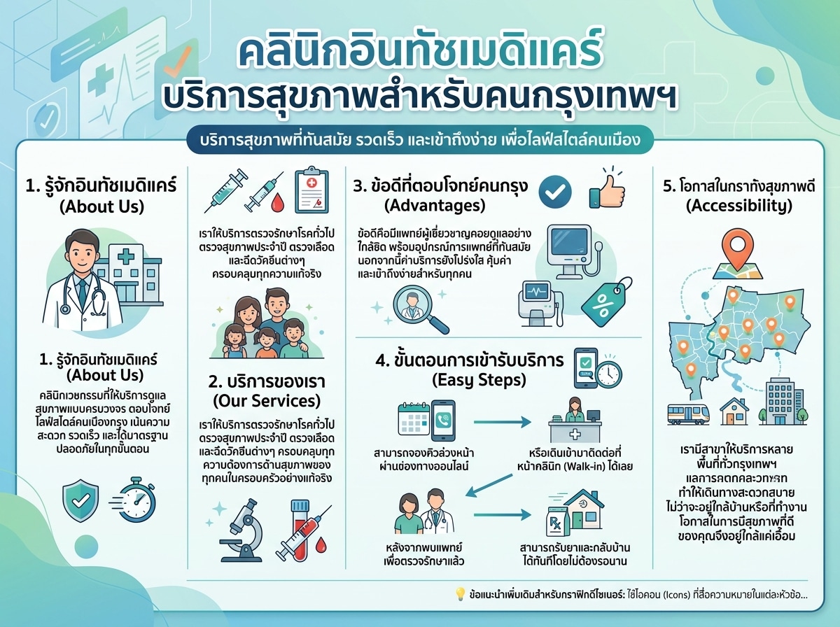 คลินิกอินทัชเมดิแคร์ บริการสุขภาพสำหรับคนกรุงเทพฯ