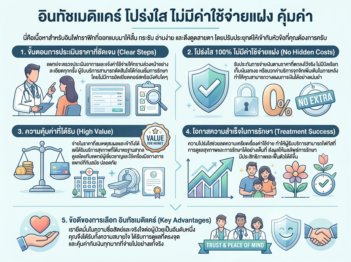 อินทัชเมดิแคร์ โปร่งใส ไม่มีค่าใช้จ่ายแฝง คุ้มค่า