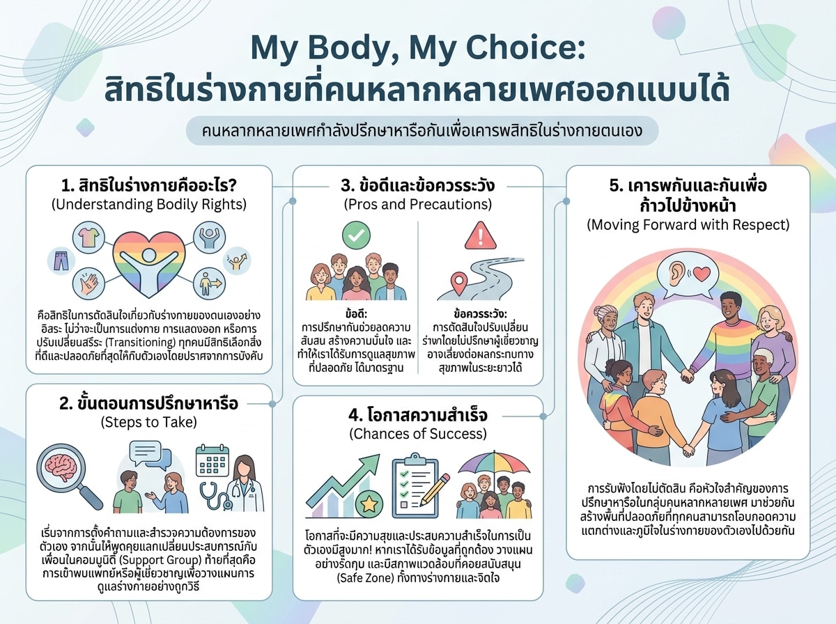คนหลากหลายเพศกำลังปรึกษาหารือกันเพื่อเคารพสิทธิในร่างกายตนเอง