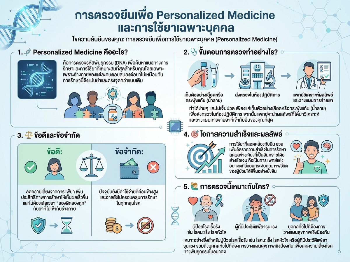 การตรวจยีนเพื่อ Personalized Medicine และการใช้ยาเฉพาะบุคคล