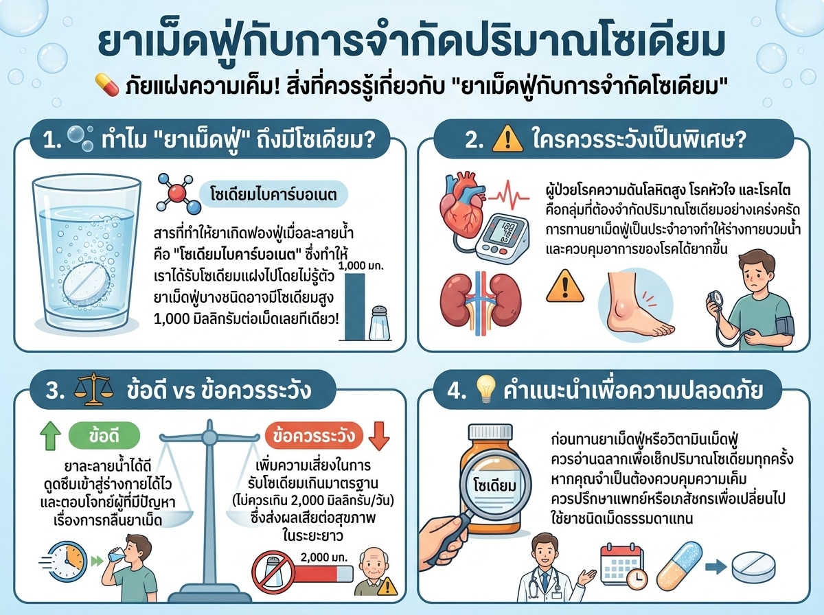 ยาเม็ดฟู่กับการจำกัดปริมาณโซเดียม