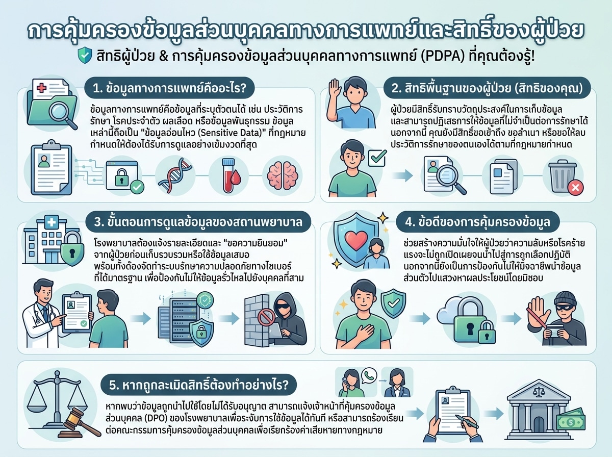 การคุ้มครองข้อมูลส่วนบุคคลทางการแพทย์และสิทธิ์ของผู้ป่วย