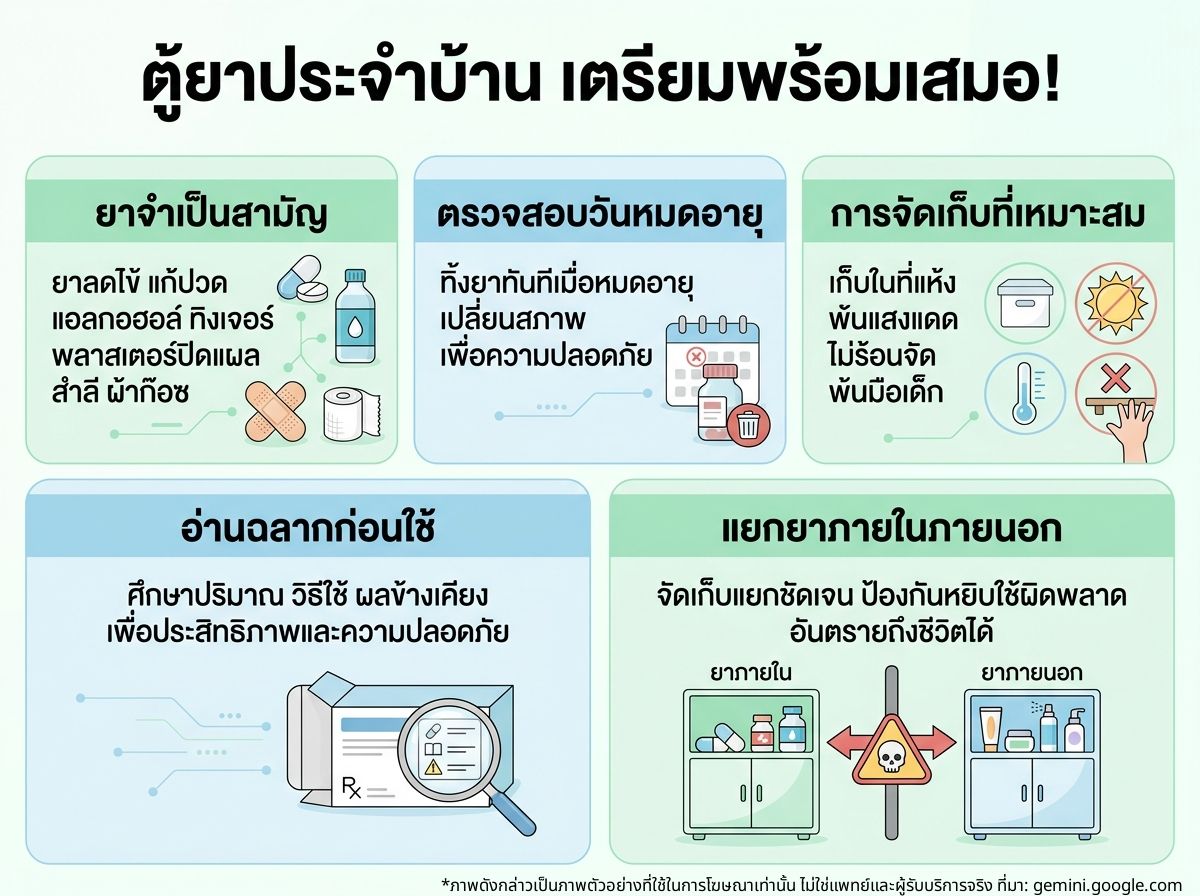 ตู้ยาและยาใช้ภายนอกสามัญประจำบ้าน