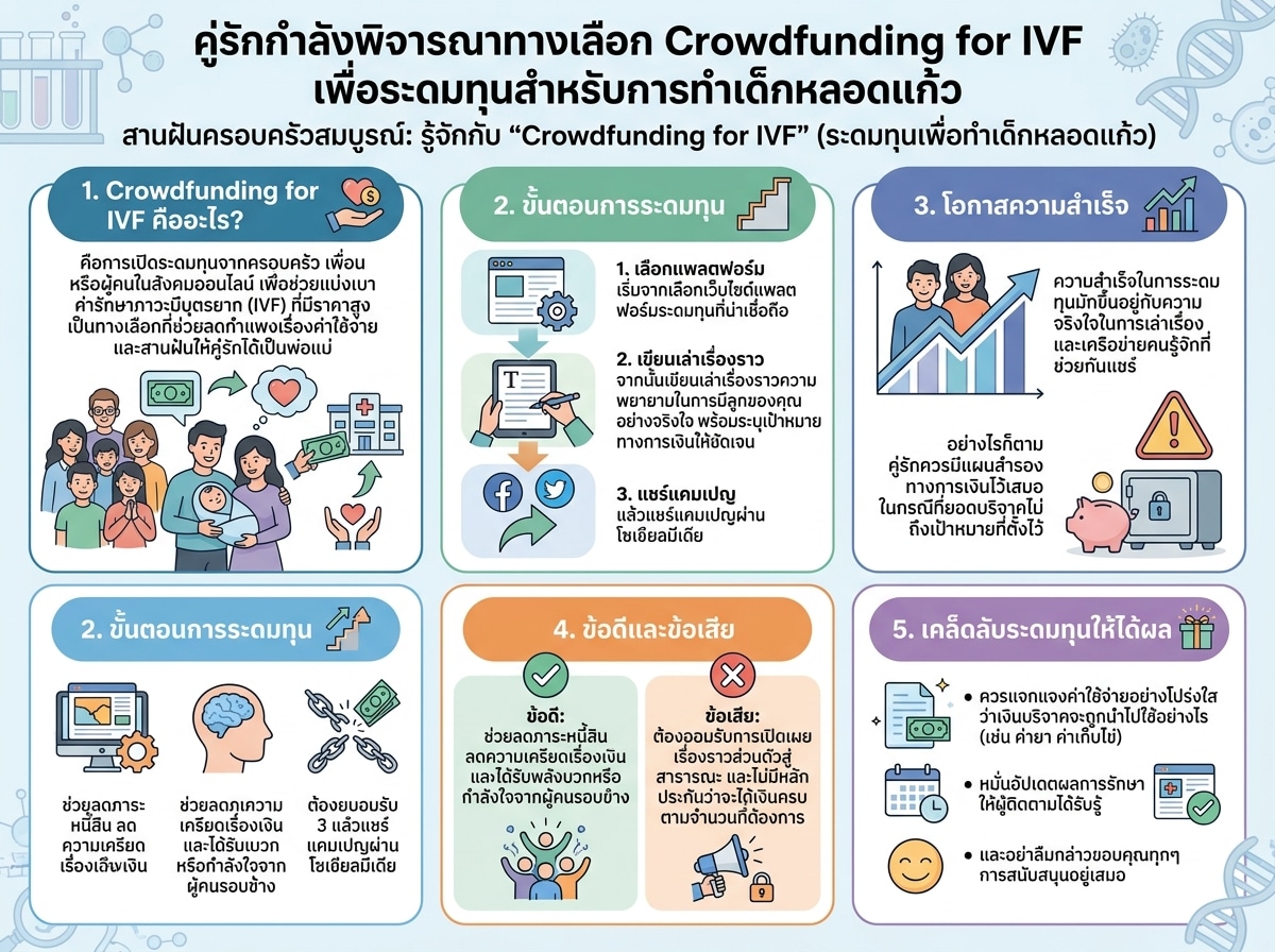 คู่รักกำลังพิจารณาทางเลือก Crowdfunding for IVF เพื่อระดมทุนสำหรับการทำเด็กหลอดแก้ว