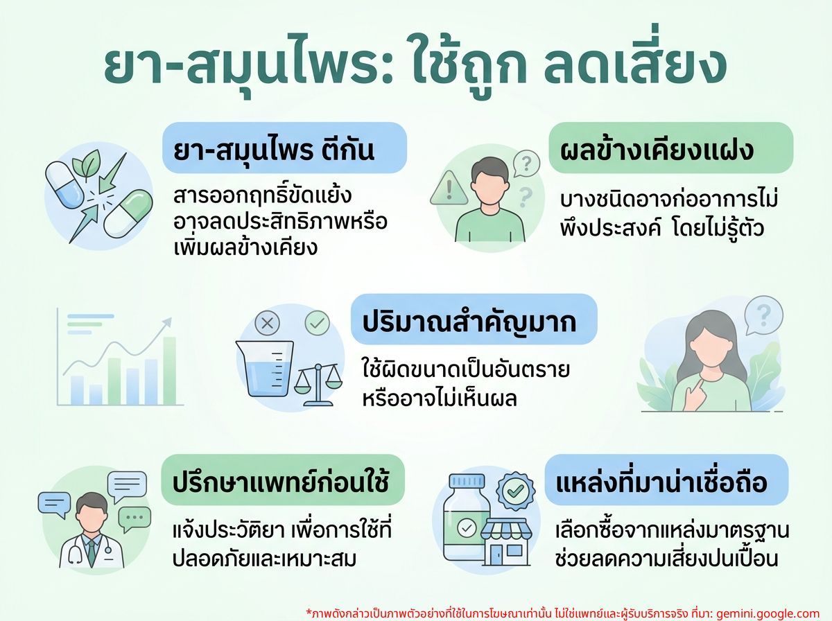 ผลกระทบจากยาประจำตัวและสมุนไพรไทย