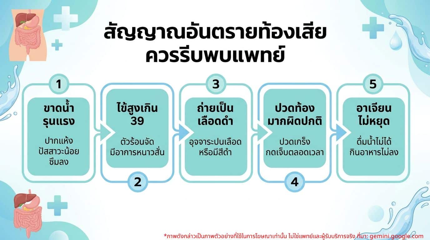 สัญญาณอันตรายเมื่อท้องเสียที่ควรรีบพบแพทย์