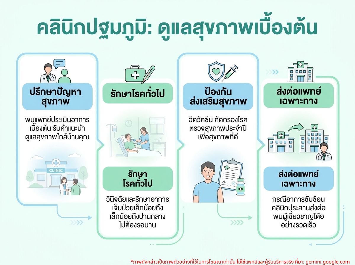 คลินิกปฐมภูมิ การดูแลสุขภาพเบื้องต้น